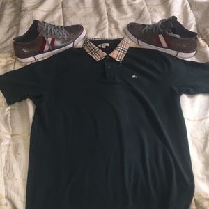 Burberry Plaid Collard polo